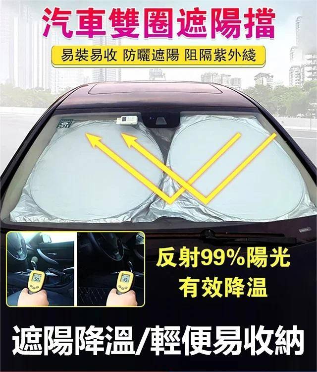 露天停車暴曬灰塵不用愁，新一代四季擋，秒安裝，防曬遮陽隔熱，保護愛車內飾