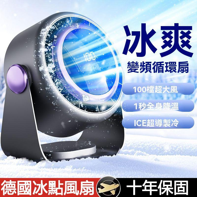【夏日酷熱救星】2025年新款 德國數顯冰點風扇，啟動器採用德國最先進的渦輪空氣循環和無刷電機技術 超靜音 大風力 多角度送風 吹得涼爽哇哇 適合廚房 室內 辦公 旅遊 等通用場景 人稱“行走的空調” 今日下單買一送三 全港免運